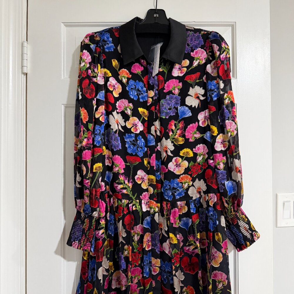 NWT Alice + Olivia Bertha Shirt Dress Size L
